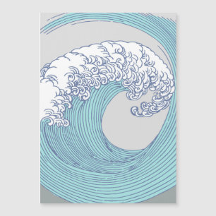 Japansk Surfa Wave Art Ocean Art