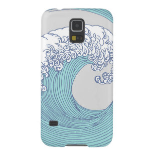Japansk Surfa Wave Art Ocean Art Galaxy S5 Fodral
