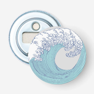 Japansk Surfa Wave Art Ocean Art Flasköppnare