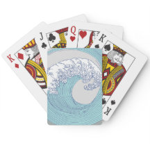 Japansk Surfa Wave Art Ocean Art