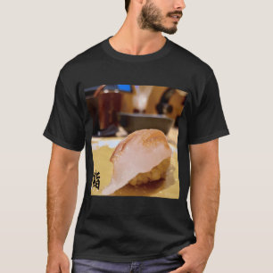 Japansk Sushi Aburi Nigiri Guld Tallrik Fotografi T Shirt