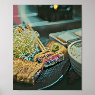 Japansk sushi älskare-gåva poster