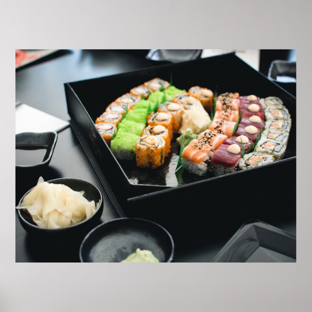 Japansk sushi Bento Box Asian Food Poster (Framsidan)