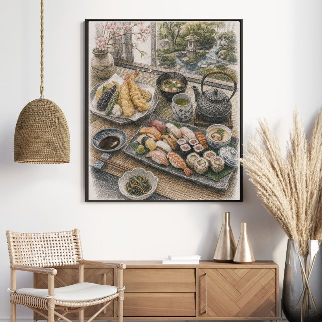 Japansk Sushi och Tempura Fest Poster (Skapare uppladdad)