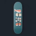 Japansk sushi Skateboard<br><div class="desc">Sushi, nigiri och maki rullar är utsökt matkonst för dem som kärlek ska äta japanskt cuisine.</div>