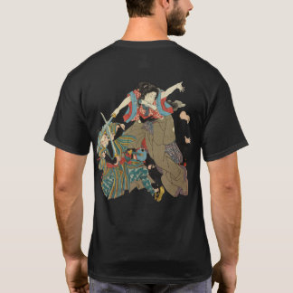 Japansk svärdkvinna t shirt