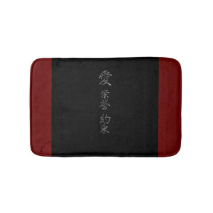 Japansk symbol: Kärlek Honor Promise Badrumsmatta