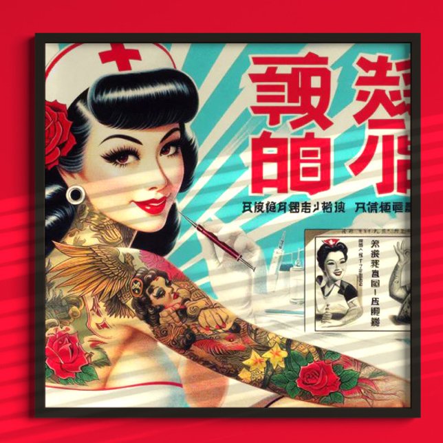 Japansk Tattoo Nurse Poster (Skapare uppladdad)