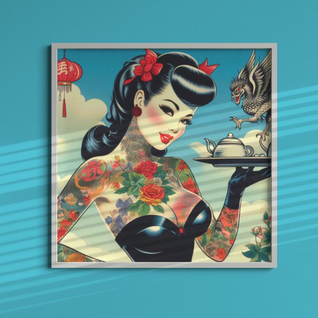 Japansk tattooed Pin-up Poster (Skapare uppladdad)