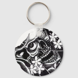 Japansk tattoskalle nyckelring