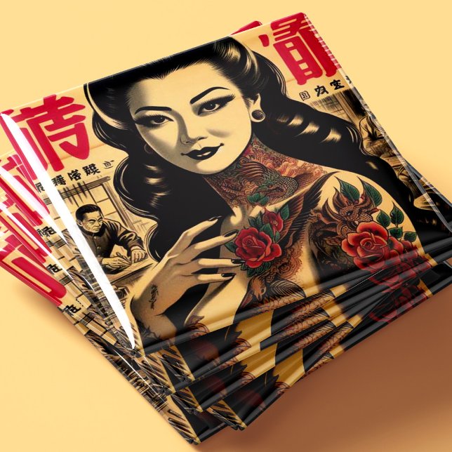 Japansk tatuerad pin-up magnet (Skapare uppladdad)