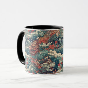 Japansk tatueringkonst Tvillingdrakar Mugg