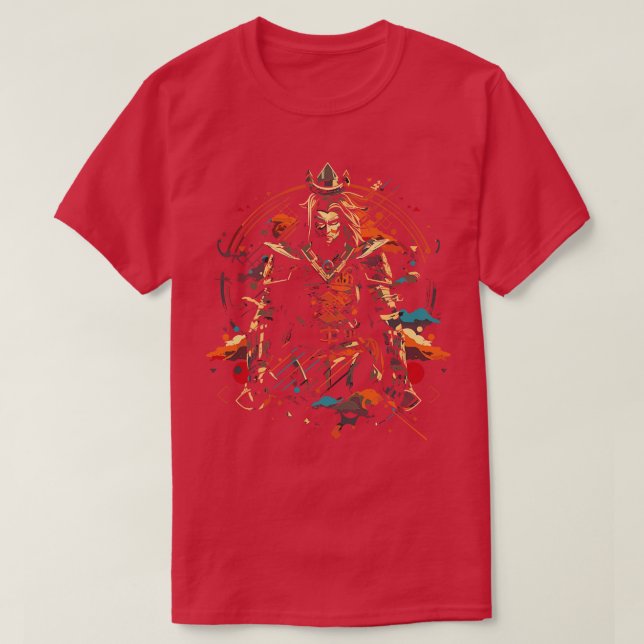 Japansk teckning i Modern Design Stil 5 T Shirt (Design framsida)