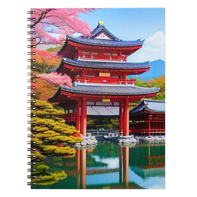 Japansk tempel  anteckningsbok (Framsidan)