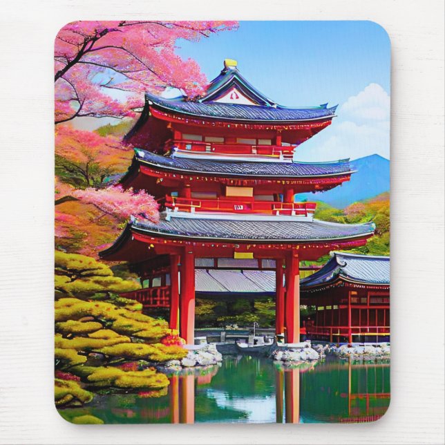 Japansk tempel  musmatta (Framsidan)