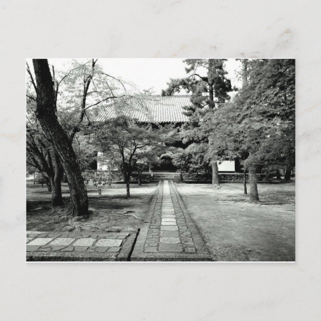 Japansk tempelträdgård vykort (Framsida)