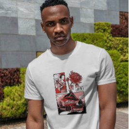Japansk Temple Geisha T Shirt