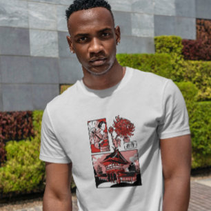 Japansk Temple Geisha T Shirt