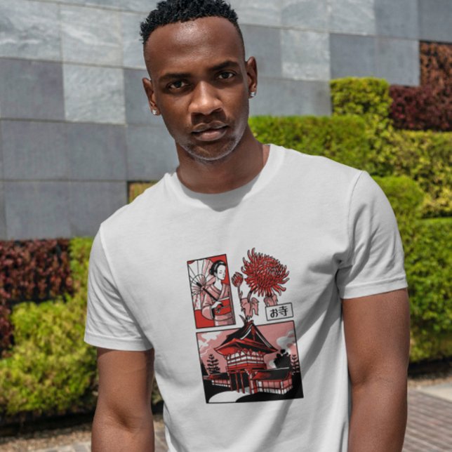 Japansk Temple Geisha T Shirt (Skapare uppladdad)