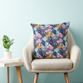 Japansk textil dekorativ kimono inspirerad 1 kudde