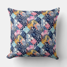 Japansk textil dekorativ kimono inspirerad 1 kudde