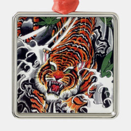 Japansk Tiger & Lönn Design Julgransprydnad Metall