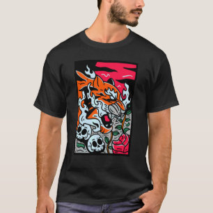 Japansk tiger Traditional Asian Cherry Blommar Ar T Shirt