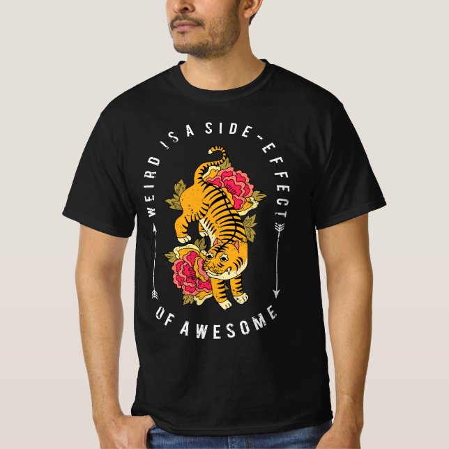 Japansk Tigerlilja Tee Söt Djur T-Shirt (Framsida)