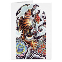 Japansk tigertato hälsningskort