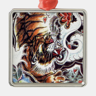 Japansk tigertato julgransprydnad metall