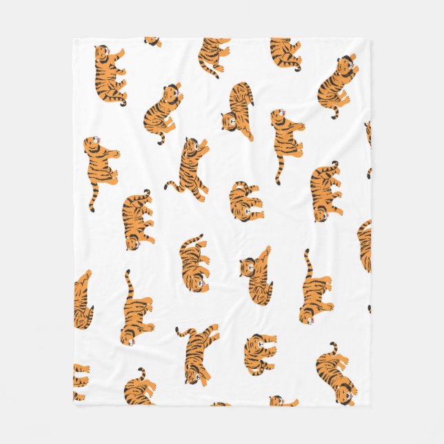 Japansk tiggare: Vintage Doodle Seamless Fleecefilt (Framsidan)