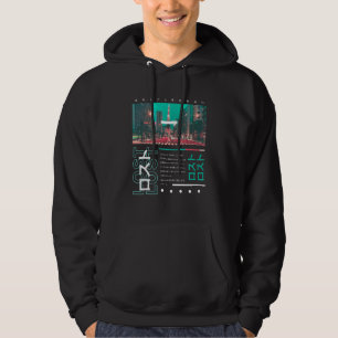 Japansk Tokyo Cyberpunk Art Streetwear Retro Grap Hoodie