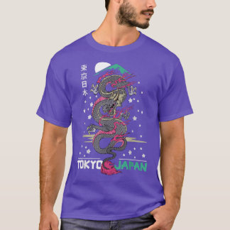 Japansk Tokyo Dragon Asian Vintage Retro Japan Lo T Shirt