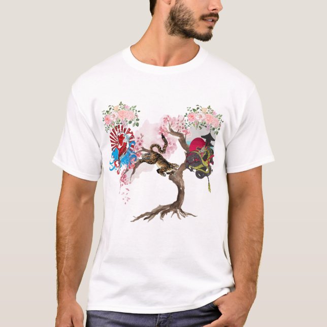 Japansk Träd Art T-shirt (Framsida)