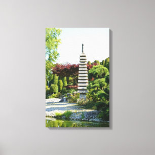 Japansk trädgård på canvas