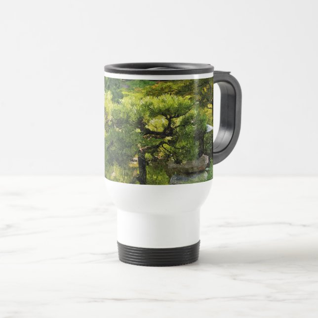 Japansk trädgård - traditionell estetik resemugg (Framsida höger)