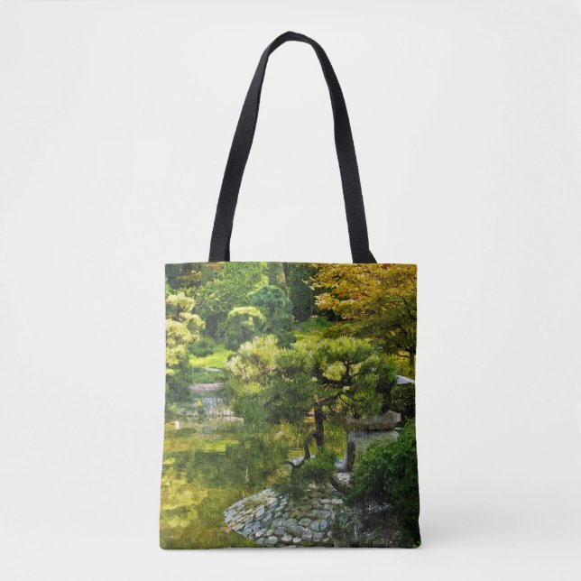 Japansk trädgård - traditionell estetik tygkasse (Framsida)