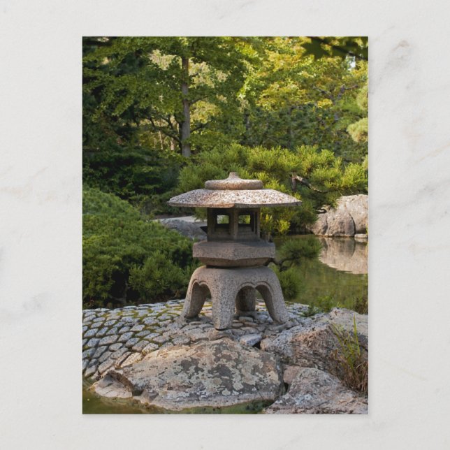 Japansk trädgård vykort (Framsida)