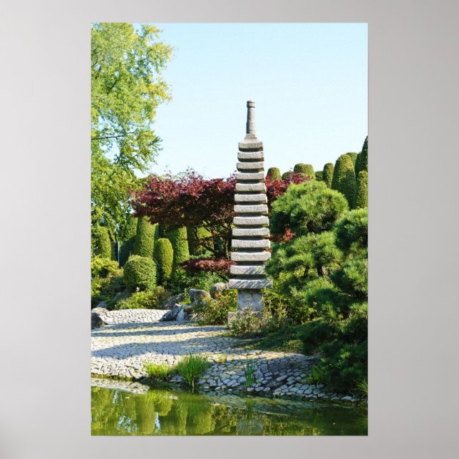 Japansk trädgårdsaffisch poster (Framsidan)