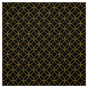 Japansk traditionell Design1 - SHIPPO- Black&Gold Tyg