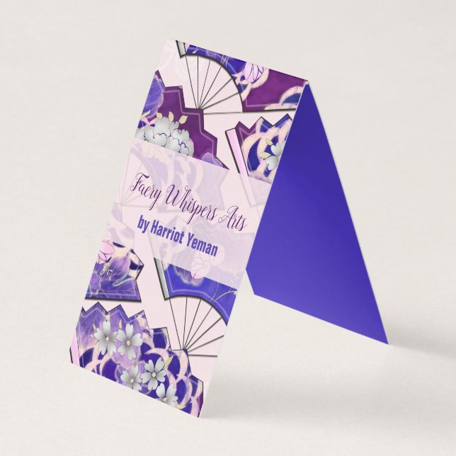 Japansk traditionell Fläkt ART-HÄNDELSE Visitkort (Framsida)