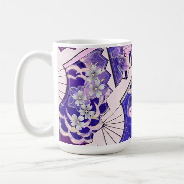 Japansk traditionell Fläkt Kaffemugg (Vänster)