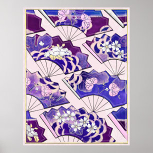 Japansk traditionell Fläkt Poster
