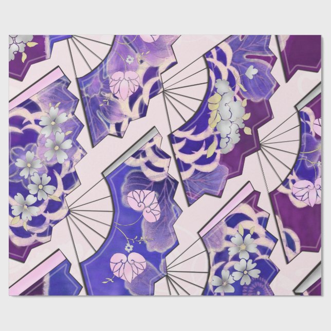 Japansk traditionell Fläkt Presentpapper (Platt)