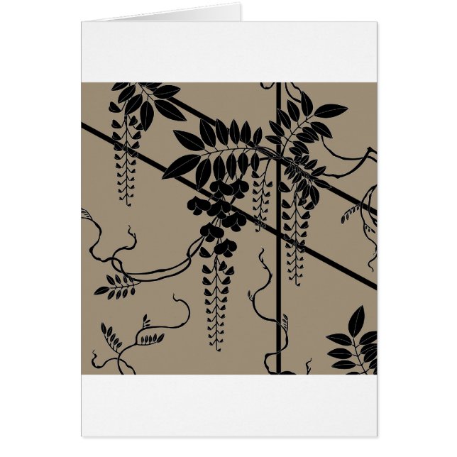 Japansk traditionell Wisteria Mönster Hälsningskort (Framsidan)