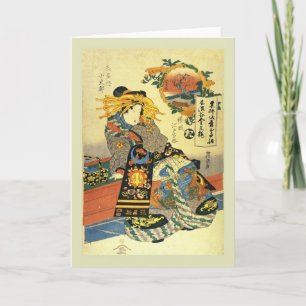 Japansk träkloss kort