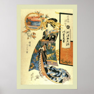 Japansk träkloss poster