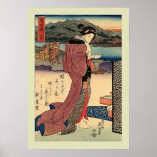 Japansk träkloss poster