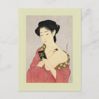 Japansk träkloss vykort