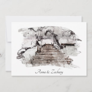 *~* Japansk Trappor Art +    RSVPQR AR27 Bröllop  Inbjudningar